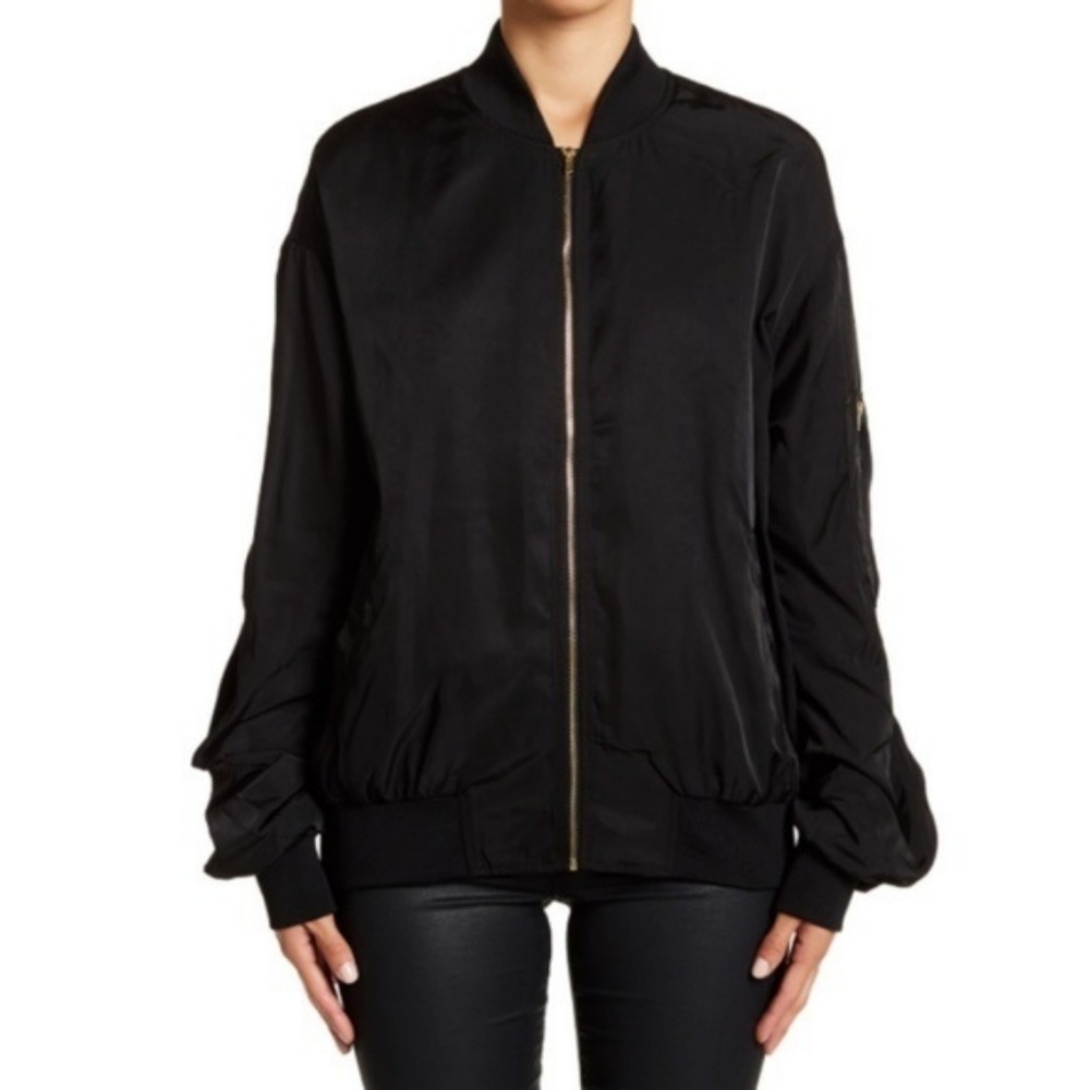 1 LEFT! Boyfriend Bomber in Black - Picture 2 of 3